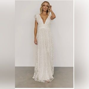Baltic Born Arlene Shimmer Gown- Ivory